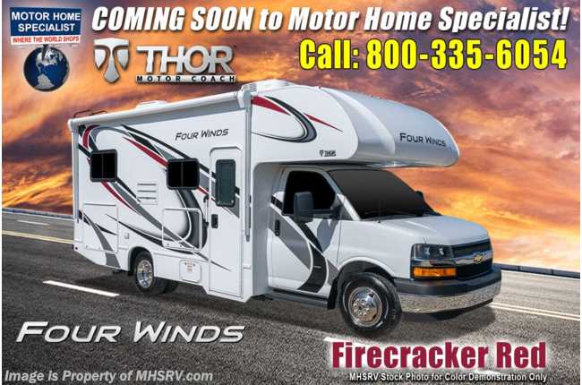 2021 Thor Motor Coach Four Winds 22E W/ 15K A/C, Ext TV, Heated Tanks , 3 Cameras &amp; Home Collection