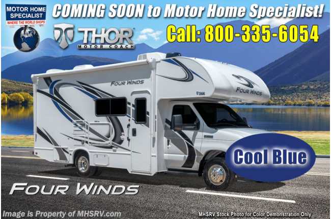 2021 Thor Motor Coach Four Winds 22E W/ 15K A/C, Ext TV, 3 Cameras, Heated Tanks &amp; Home Collection