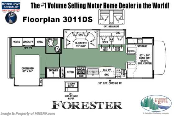 2021 Forest River Forester 3011DS W/ 2 A/Cs, Solar, Ext TV, Auto Jacks &amp; FBP Floorplan