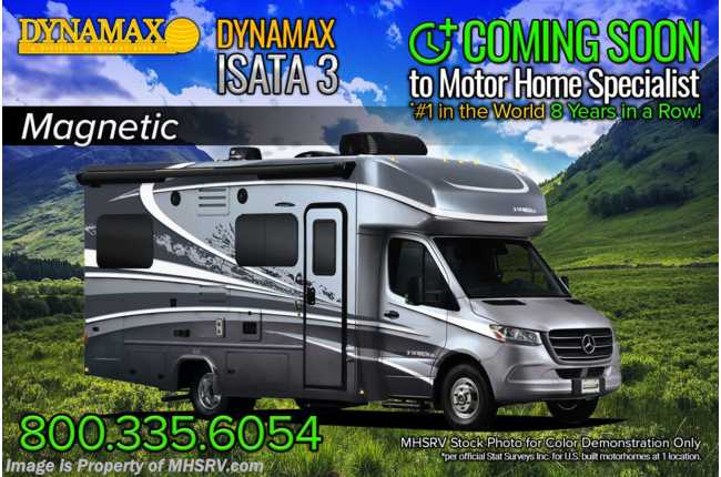 2021 Dynamax Corp Isata 3 Series 24FW Sprinter Diesel W/ Theater Seats, OH Loft, Diesel Gen, Auto Jacks, TPMS, Solar