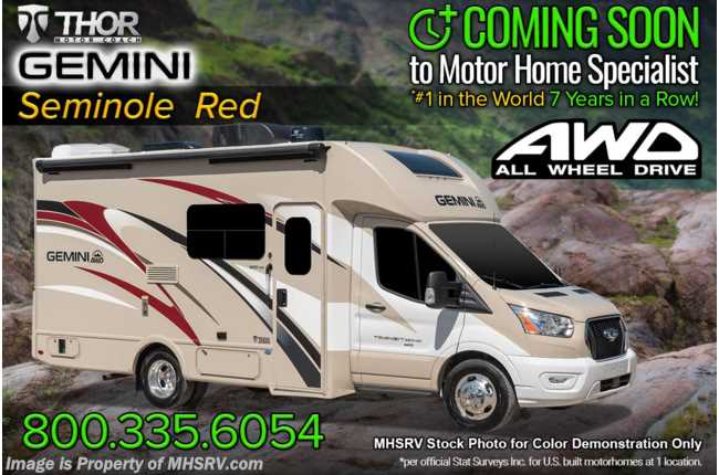 2021 Thor Motor Coach Gemini 23TW All-Wheel Drive (AWD) Luxury B+ EcoBoost® Edition W/ Home Collection &amp; 15K A/C