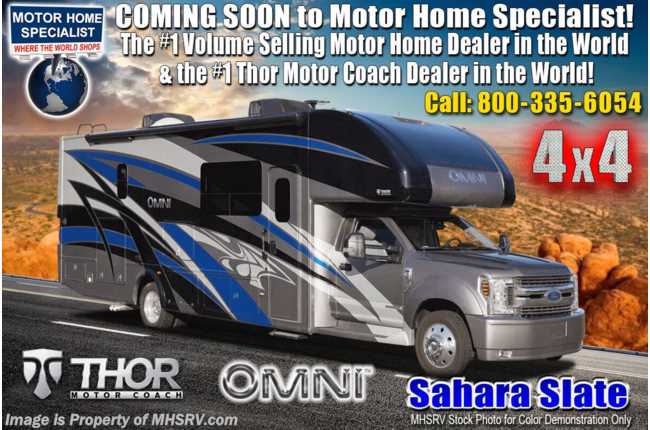 2021 Thor Motor Coach Omni XG32 4x4 Diesel Super C RV for Sale W/Theater Seats, FBP &amp; 330HP