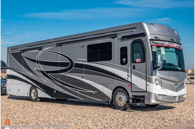 2021 Fleetwood Discovery LXE 40D Bath &amp; 1/2 W/OH Loft, King Bed, Tech Pkg, 2nd Roof Awning, Heated Floor