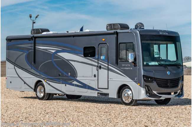 2021 Holiday Rambler Invicta 34MB W/ Theater Seats, King, W/D, Fireplace, Power Driver Seat, Steering Stabilizer