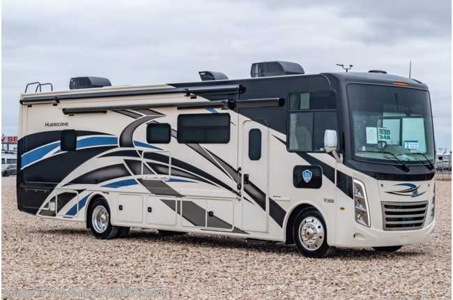 2021 Thor Motor Coach Hurricane 34R W/ OH Loft, King Bed, MAX PACK, Solar &amp; Ext TV