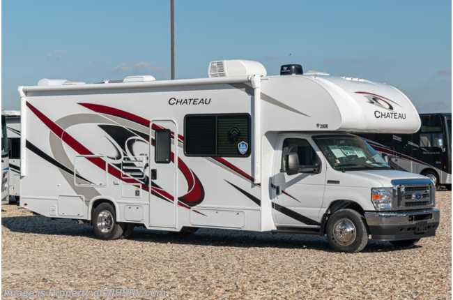 2021 Thor Motor Coach Chateau 27R W/ King Bed, 15K A/C, Ext TV, Home Collection, Solar &amp; Bedroom TV