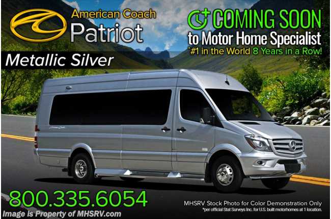 2021 American Coach Patriot MD4- Lounge Sprinter Diesel W/ Lithium Eco Pkg &amp; 4 Cameras