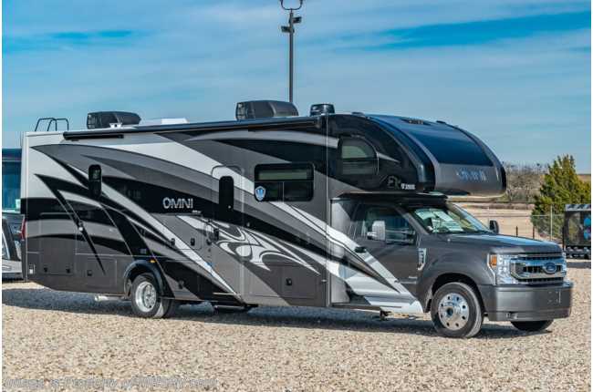 2021 Thor Motor Coach Omni RB34 4x4 Bunk Model Super C RV W/Ford® 330HP Diesel, Theater Seats, Exterior Kitchen &amp; More!