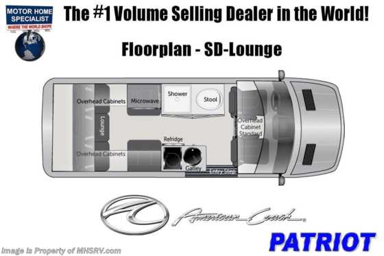 2023 American Coach Patriot FD2 4x4 Sprinter W/ Lithium Battery, Roof Rack, Apple TV Floorplan
