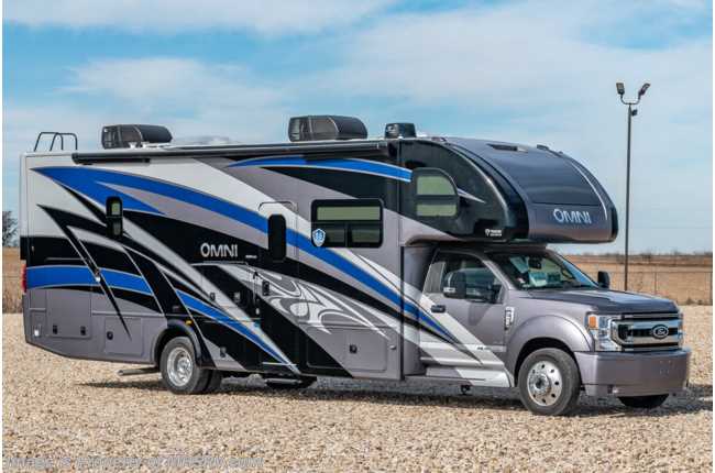2021 Thor Motor Coach Omni RB34 4x4 Bunk Model Super C RV W/Ford® 330HP Diesel, Theater Seat, Exterior Kitchen &amp; More!