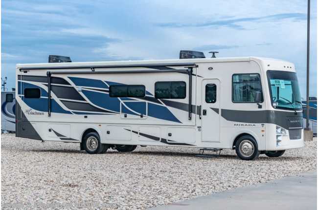 2022 Coachmen Mirada 35OS W/ Theater Seats, King Bed w/ Storage System, Stack W/D, Ext TV & More!