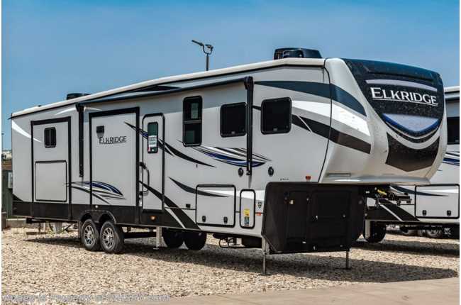2021 Heartland RV ElkRidge ER 38 RSRT 2 Full Bath Bunk Model W/ King, Bedroom TV, Camp Kitchen