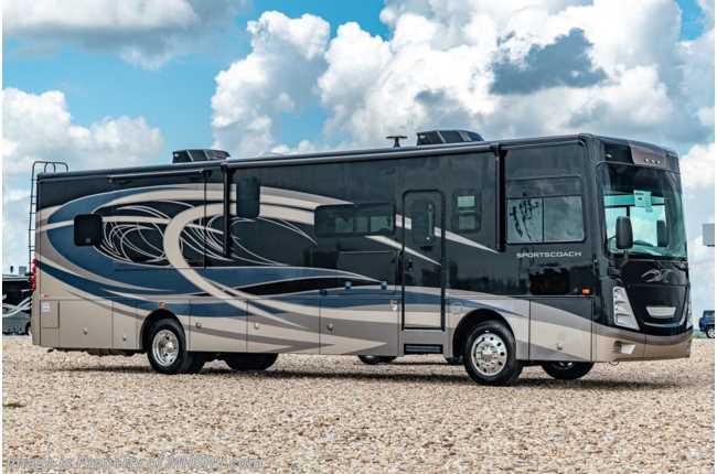 2021 Sportscoach Sportscoach SRS 365RB Bath &amp; 1/2 W/ Theater Seats, W/D, King, 340HP, Ext Kitchen &amp; OH Loft