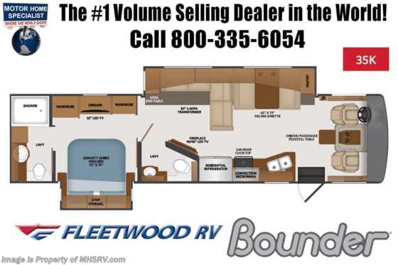 2021 Fleetwood Bounder 35K Bath &amp; 1/2 W/ Oceanfront Collection, Theater Seats, Combo W/D, 35th Anniversary Floorplan