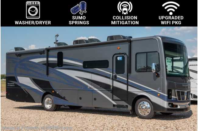 2023 Holiday Rambler Vacationer 35K Bath &amp; 1/2 W/ Oceanfront Collection, King, W/D &amp; Collision Mitigation