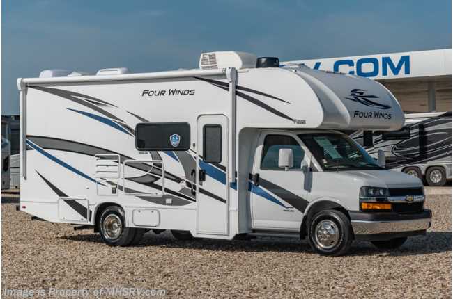 2022 Thor Motor Coach Four Winds 24F W/ Home Collection, 15K A/C, Ext TV, Convenience Pkg