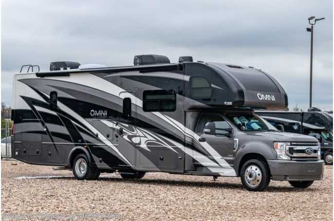 2021 Thor Motor Coach Omni RB34 4x4 Bunk Model Super C RV W/Ford® 330HP Diesel, Theater Seats, FBP, Exterior Kitchen &amp; More!