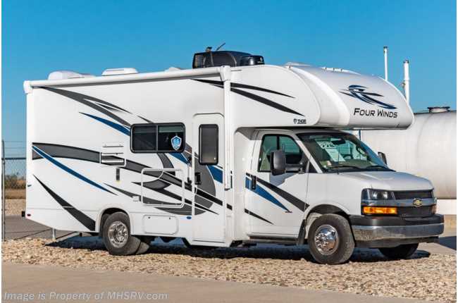 2022 Thor Motor Coach Four Winds 22B W/ Home Collection, Heated Mirrors, 15K A/C, Ext TV