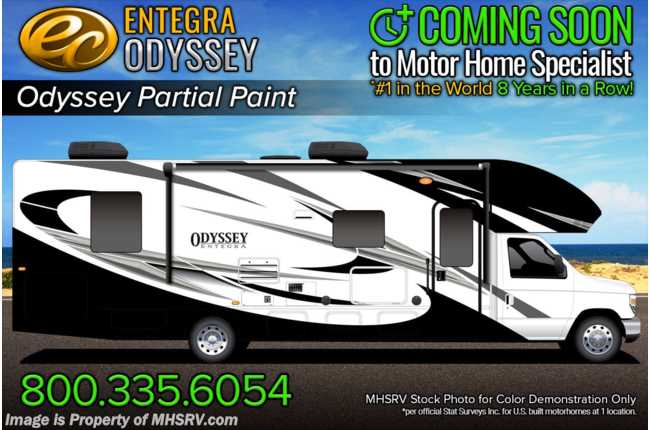 2022 Entegra Coach Odyssey 24B W/ Customer Value Pkg, Bedroom TV, Auto Jacks, Solar
