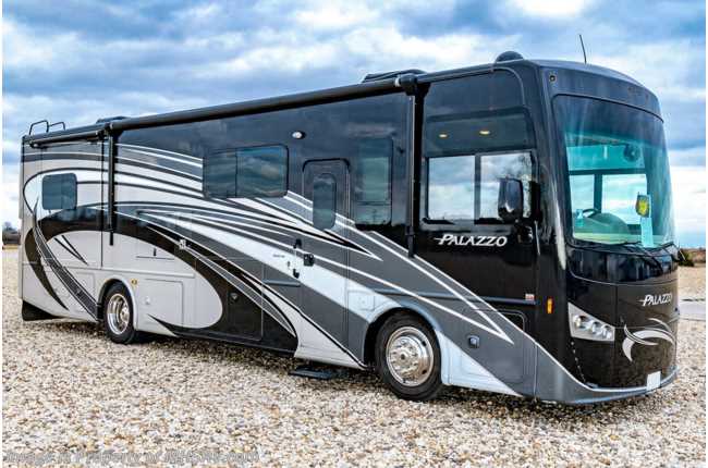 2016 Thor Motor Coach Palazzo 33.2 W/ Pwr OH Loft, 300HP, 2 A/Cs, Stack W/D, Dual Pane &amp; Ext TV Consignment RV