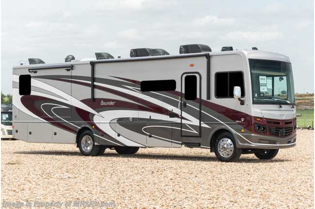 2022 Fleetwood Bounder 36F 2 Full Bath Bunk Model W/ Oceanfront Collection, Steering Stabilizer System, King, Satellite, Solar & Collision Mitigation