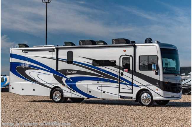 2022 Fleetwood Bounder 35K Bath &amp; 1/2 W/ Theater Seats, Oceanfront Collection, SumoSprings®, Hide-A-Loft, Solar, Collision Mitigation, W/D &amp; Steering Stabilizer