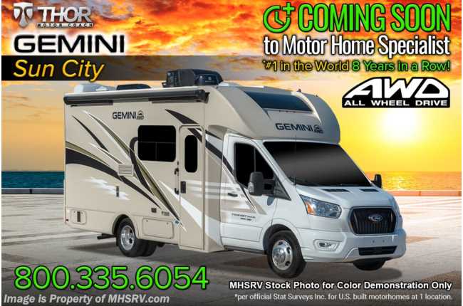 2022 Thor Motor Coach Gemini 23TW All-Wheel Drive (AWD) Luxury B+ EcoBoost® Edition W/ Home Collection