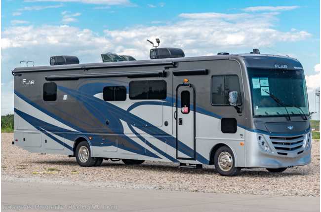 2022 Fleetwood Flair 35R W/ Theater Seats, FBP, Oceanfront Collection, King, Satellite, Steering Stabilizer & Stack W/D