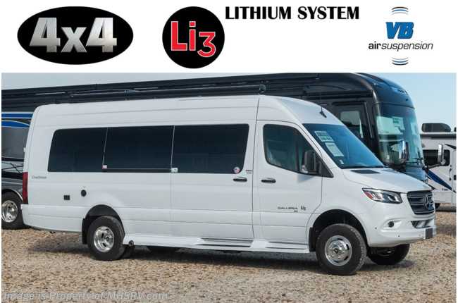 2023 Coachmen Galleria 24A 4x4 Sprinter W/ VB Air Ride, Li3 Lithium, Upgraded A/C, Lagun Table, Rims
