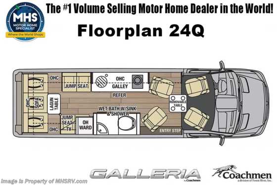 2023 Coachmen Galleria 24Q 4x4 Sprinter Diesel W/VB Suspension, Upgraded A/C, Sumo Springs, Polar Floorplan