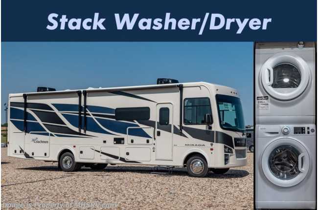 2023 Coachmen Mirada 32LS W/ Power Theater Seats, Exterior Kitchen, Stackable W/D, King Bed