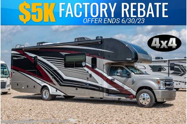2023 Thor Motor Coach Magnitude SV34 4X4 Super C W/ Upgraded Cabinetry, Theater Seats, Solar &amp;  V8 Turbo Diesel Engine W/ 330HP