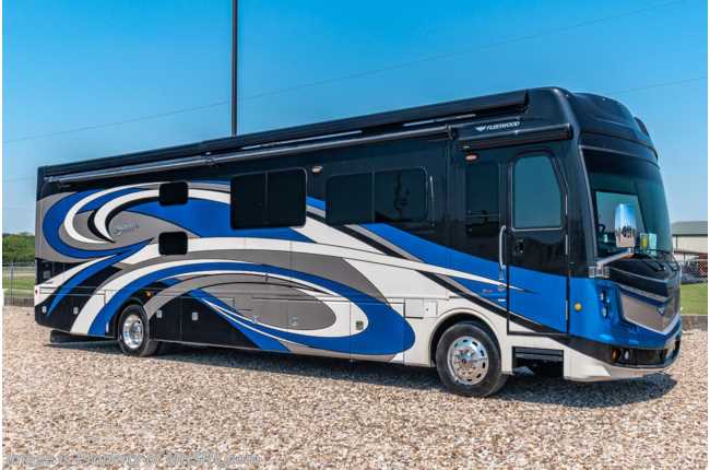 2017 Fleetwood Discovery LXE 40G Bunk Model W/ Auto Leveling, 3 A/Cs, King Bed, Stack W/D, Ext. TV, Elec. Range &amp; More