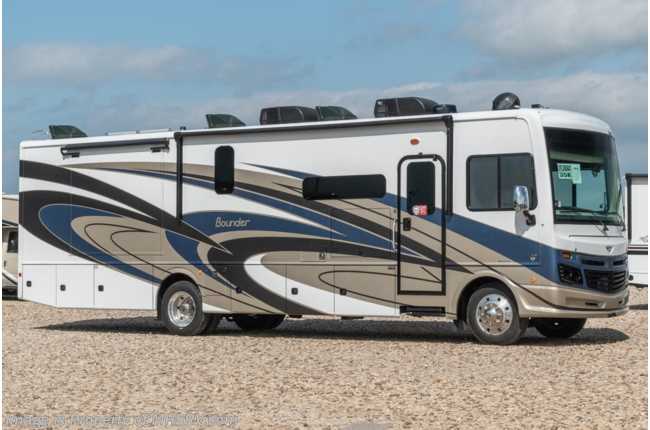 2022 Fleetwood Bounder 35K W/ Theater Seating, Satellite, Solar, WiFi Pkg, W/D, Sumo Springs, Collision Mitigation, Steering Stabilizer &amp; More!