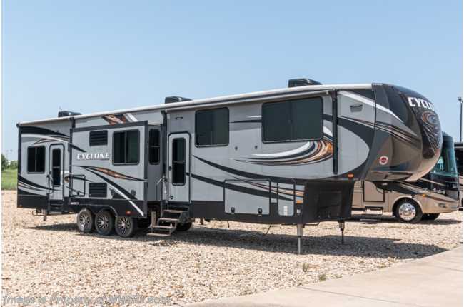 2017 Heartland RV Cyclone 4000 Bunk Model W/ Auto Leveling, Power Patio Awning, Fireplace, Central Vacuum, King Bed &amp; More