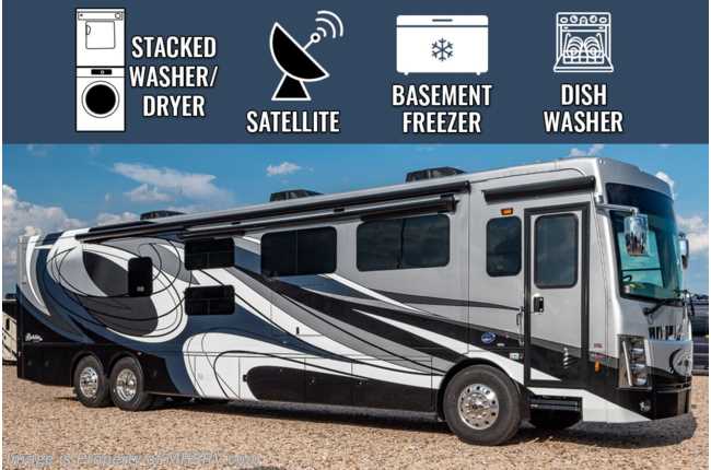 2023 Forest River Berkshire XLT 45CA 2 Full Bath Bunk Model W/Stack W/D, Power Theater Seating, Dishwasher, Satellite &amp; Much More