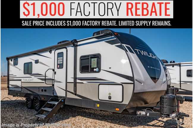 2022 Twilight RV Signature TWS 2600 Bunk Model W/ Theater Seats, 50AMP, Dual A/C, Power Stabilizer Jacks &amp; Much More