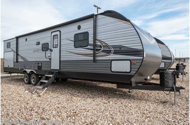 2022 Forest River Aurora 34BHTS Bunk Model W/ Fireplace, Power Tongue Jack, Alum Rims, HideABed, Spare Tire &amp; More