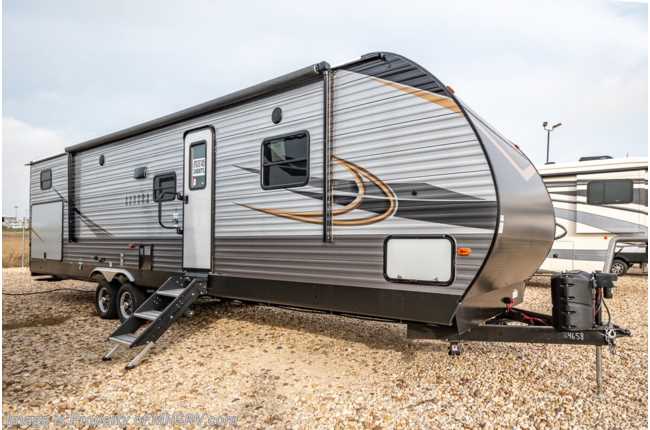 2022 Forest River Aurora 34BHTS Bunk Model W/ Entertainment Package, Fireplace, Solar, Power Tongue Jack &amp; More