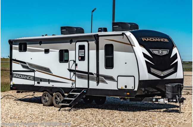 2022 Cruiser RV Radiance 25BH Bunk Model W/ Power Stabilizing Jacks, 2 A/Cs, King Bed Sliding System