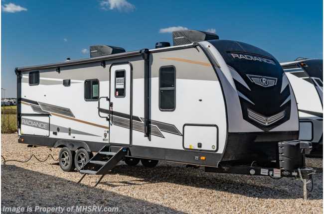 2022 Cruiser RV Radiance 25BH Bunk House W/ Power Stabilizing Jacks, 2 A/Cs, King Bed Sliding System