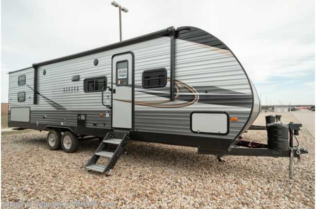 2022 Forest River Aurora 29QBS Bunk Model W/ Alum Rims, Fireplace, 50AMP, Hide-A-Bed &amp; Theater Seats