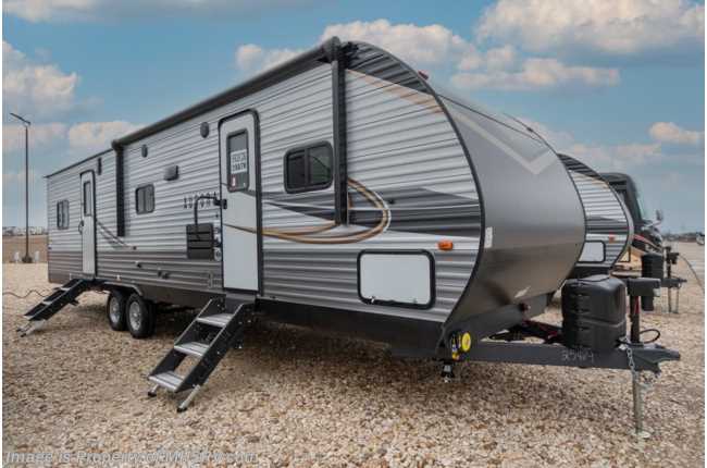 2022 Forest River Aurora 29ATH Toy Hauler W/ Ramp Patio Door System, Upgraded Fridge, 50AMP w/ Dual A/C