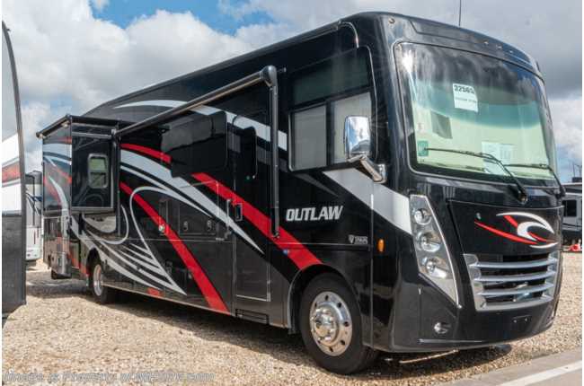 2021 Thor Motor Coach Outlaw Toy Hauler 38MB W/ Rims, Auto Leveling, Power Roof Vents, Power O/H Bunk, Power Visor &amp; More