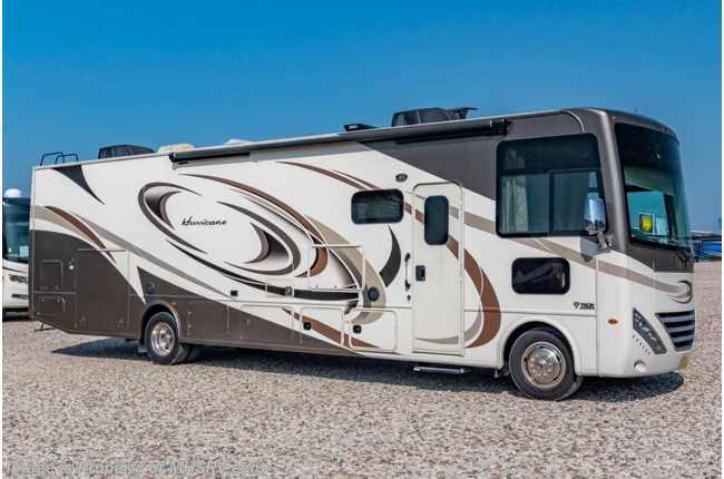 2017 Thor Motor Coach Hurricane 34F W/ Dual A/C, Oven, Pass-Thru Storage, King, Ext. Entertainment, Auto Leveling & More