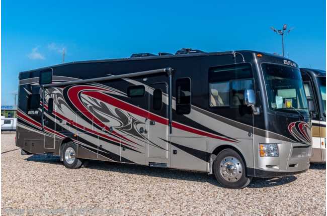 2016 Thor Motor Coach Outlaw Toy Hauler 37LS Toy Hauler W/ 680W Solar, Rims, Auto Leveling, 3 Cam Monitoring, Fireplace, Power Roof Vents &amp; More
