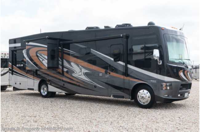 2018 Thor Motor Coach Outlaw Toy Hauler 37RB Toy Hauler W/ GPS, Cruise Control, Power Roof Vents, Dual Pane Windows, Power OH Bunk &amp; More