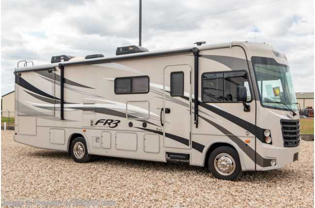 2017 Forest River FR3 30DS W/ Auto Leveling, Dual A/C, Ext. TV, Oven, King, Power OH Bunk &amp; Low Mileage