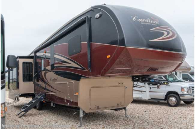 2018 Forest River Cardinal 3456RLX W/ Auto Leveling, Dual Pane Windows, Fireplace, Ceilings Fans, Theater Seats &amp; More