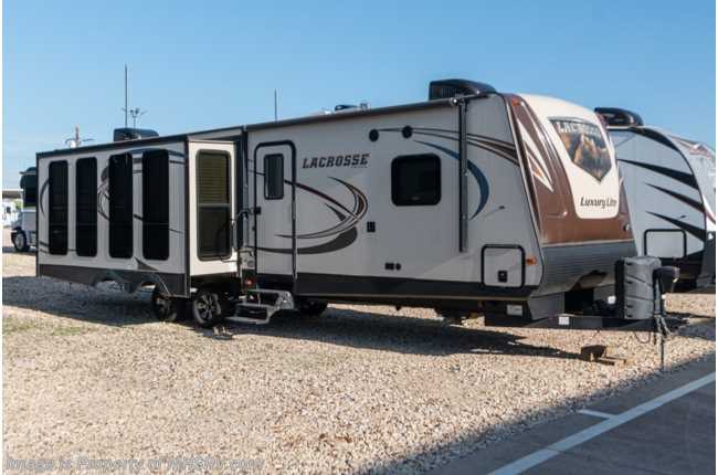 2016 Forest River Lacrosse 324RST W/ Theater Seats, Power Patio Awning, Oven, Dual Pane Windows, Fireplace, Ext. Shower &amp; More